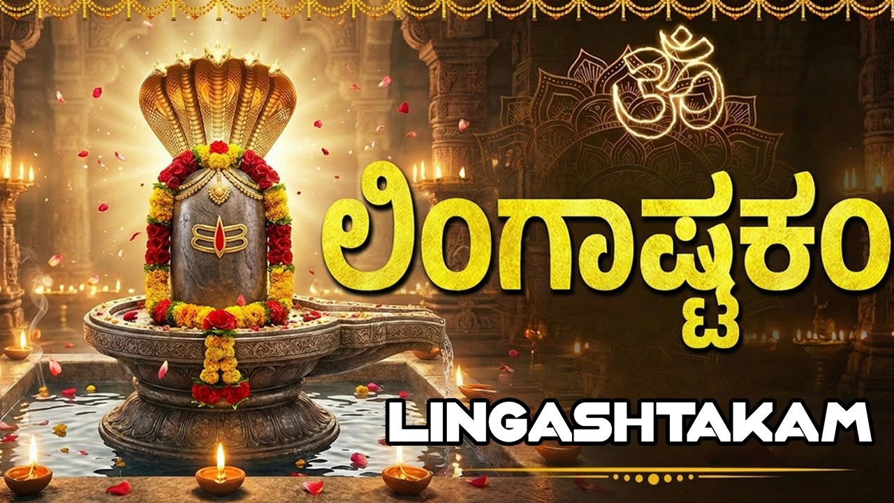 ಲಿಂಗಾಷ್ಟಕಂ || Powerful Lingashtakam Kannada With Lyrics || Lord Shiva Kannada Bhakti Geethegalu