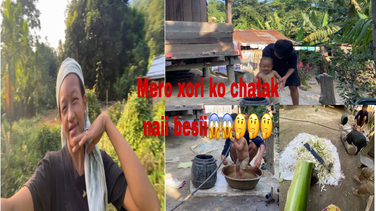  GHAR MA KAM GARDAI 🤔🤭🤭🤭🤭 BASDA  XORI SANGA 😱😱