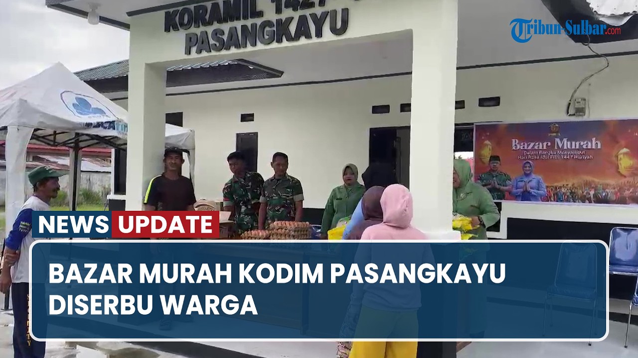 Bazar Murah Kodim Pasangkayu Diserbu Warga, Emak emak Borong Bahan Bikin Kue Lebaran
