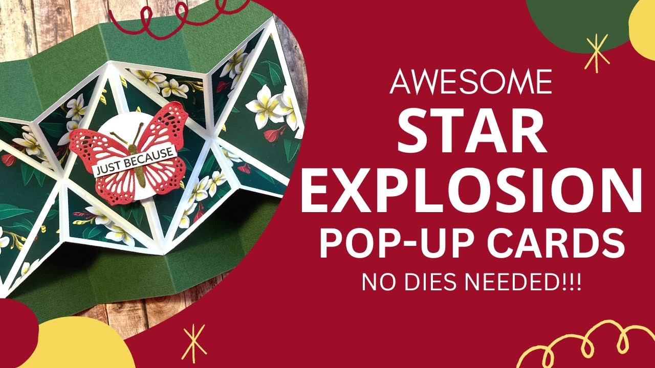 POP-UP Star EXPLOSION Cards | NO DIES NEEDED!!!