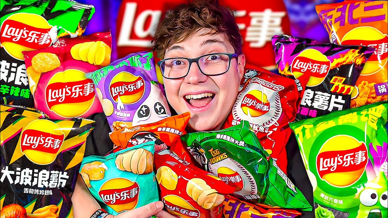 PROBANDO PAPAS FRITAS LAYS de SABORES RAROS 🤮
