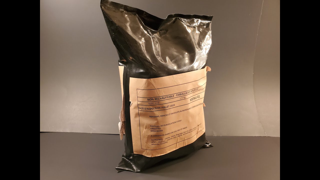 2022 French First Strike Ration 24 Hour Advanced Gourmet Combat MRE Tasting Test