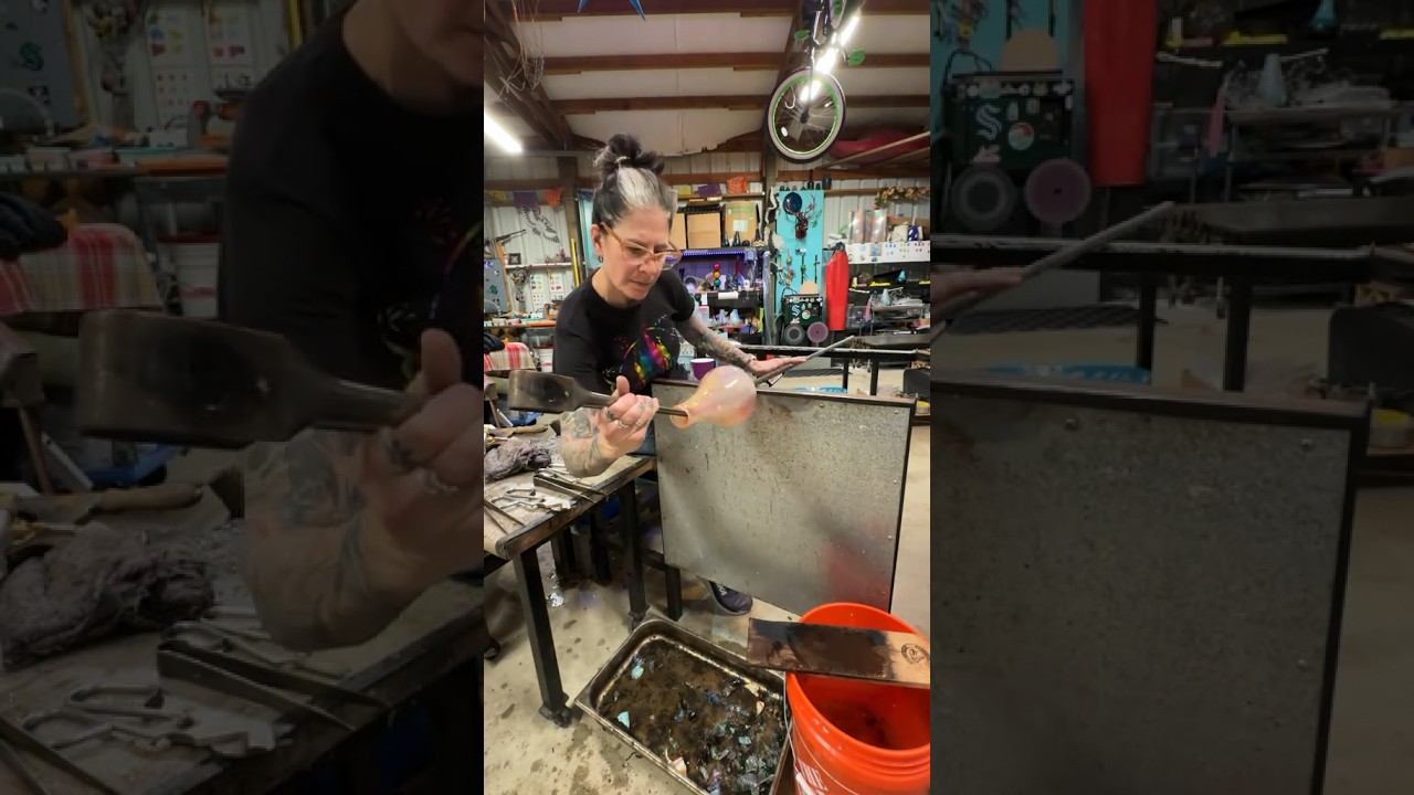 Gorgeous dichroic sparkles for my Opal vases! #glasslife #glassgirl #glassart