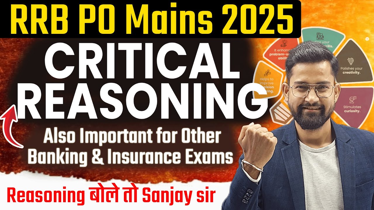 Critical Reasoning Marathon for RRB PO Mains| RRB PO Mains Reasoning | Critical Reasoning Sanjay Sir