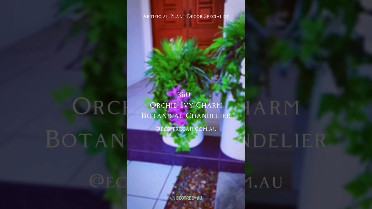 🍃360&deg; Orchid-Ivy Charm Botanical Chandelier🍃 #artificialplants #hangingplants #orchid #homedecor