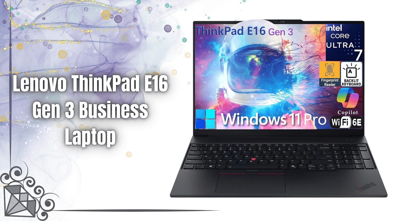 Обзор Lenovo ThinkPad E16 Gen 3 | Бизнес-ноутбук с процессором Intel Ultra 7 255H и блоком питани...