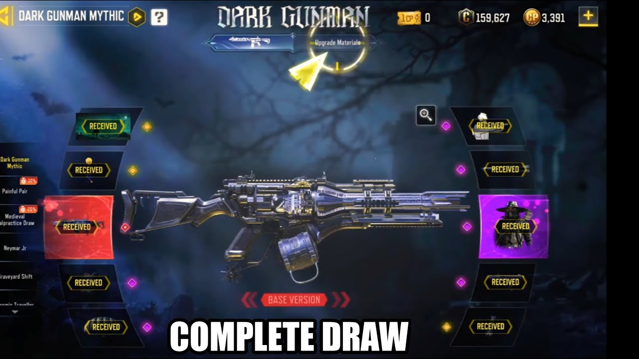 *NEW* Codm Dark Gunman Mythic Complete Draw | Holger-26 Dark Frontier & Kruger Black Hat