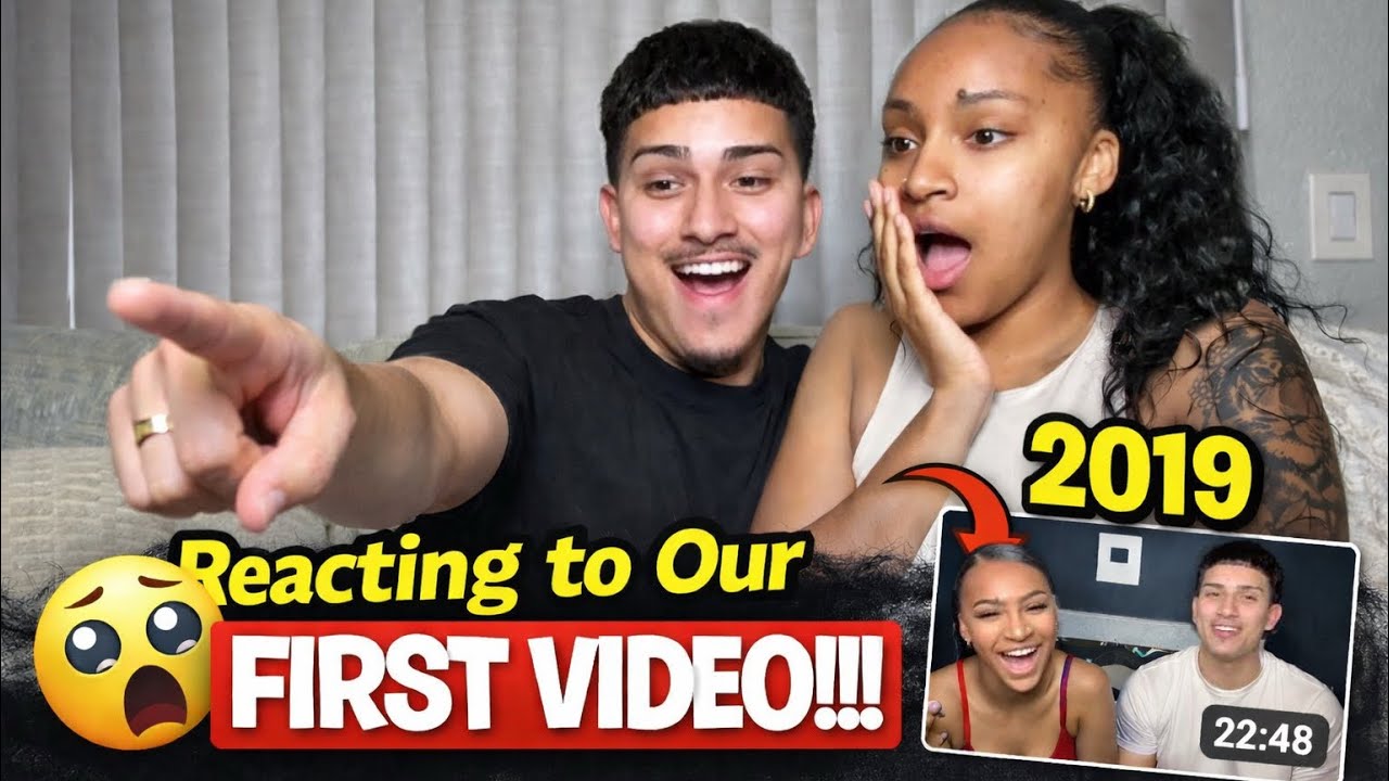 REACTING TO OUR FIRST YOUTUBE VIDEO EVER! **SO CRINGE