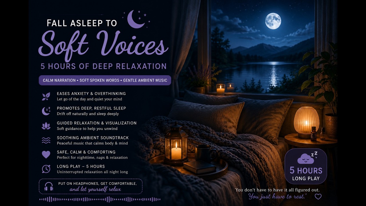 Fall Asleep to Soft Voices — 5 Hours of Deep Relaxation