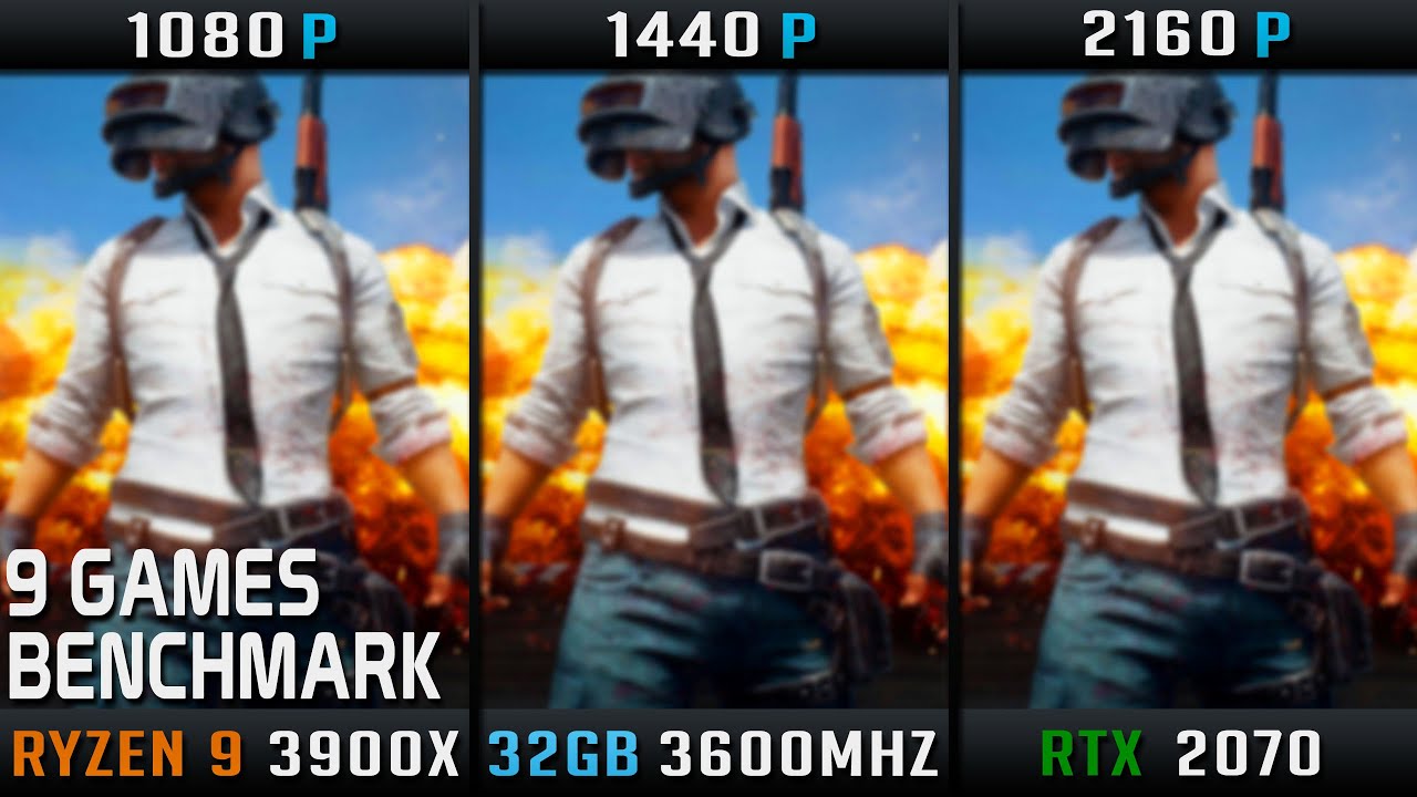 Ryzen 9 3900X | RTX 2070 | 32GB RAM DDR4 | 1080p vs 1440p vs 2160p | Ultra settings 9 AAA Games