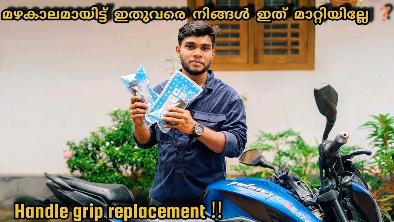 How to install motorcycle grips | malayalam| bajaj pulsar ns160