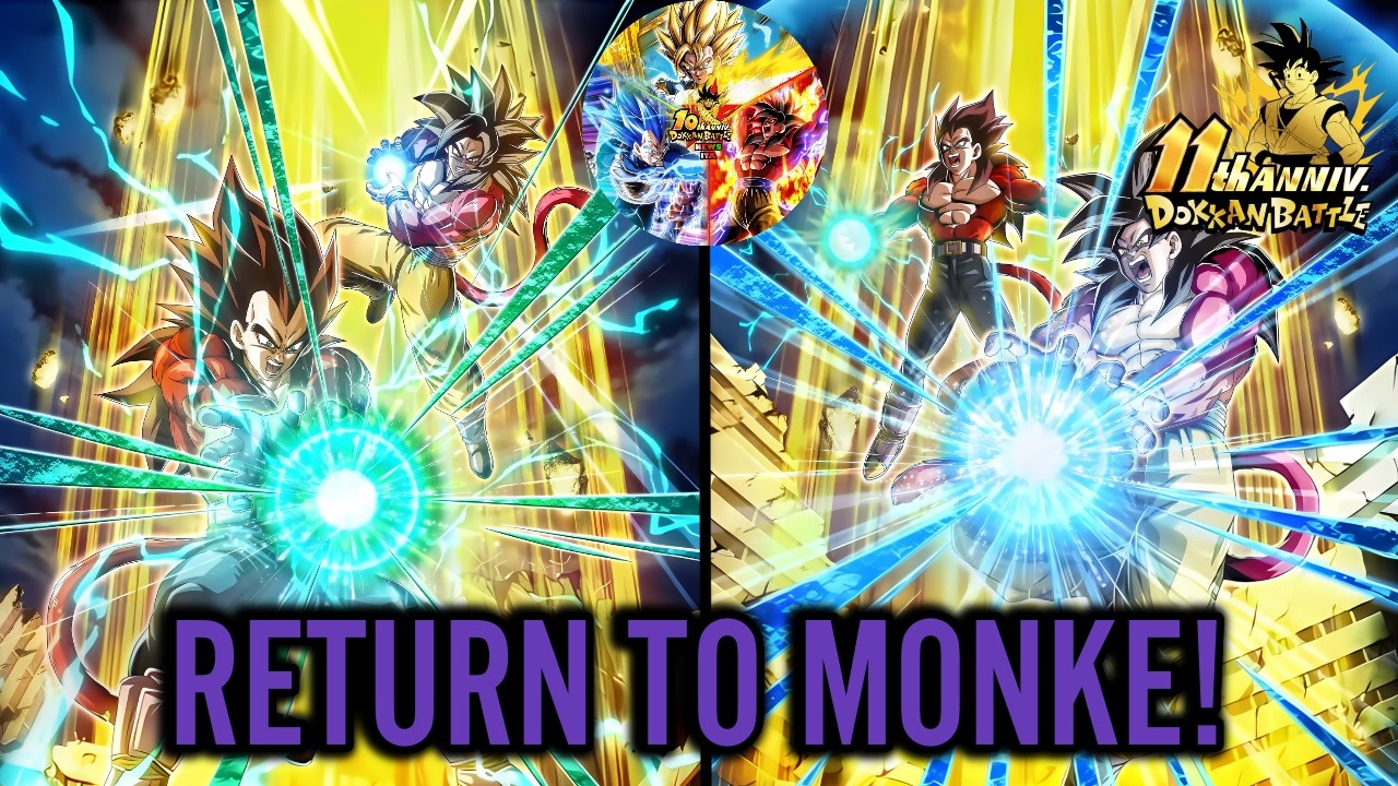 REJECT GODHOOD! RETURN TO MONKE! - SHOWCASE VEGETA 4 + GOKU 4  🟣- DOKKAN BATTLE ITA