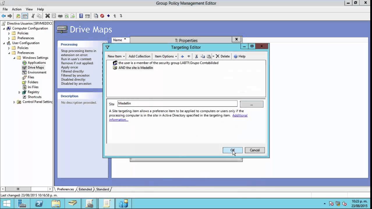 Mapear unidades de red en Windows Server 2012