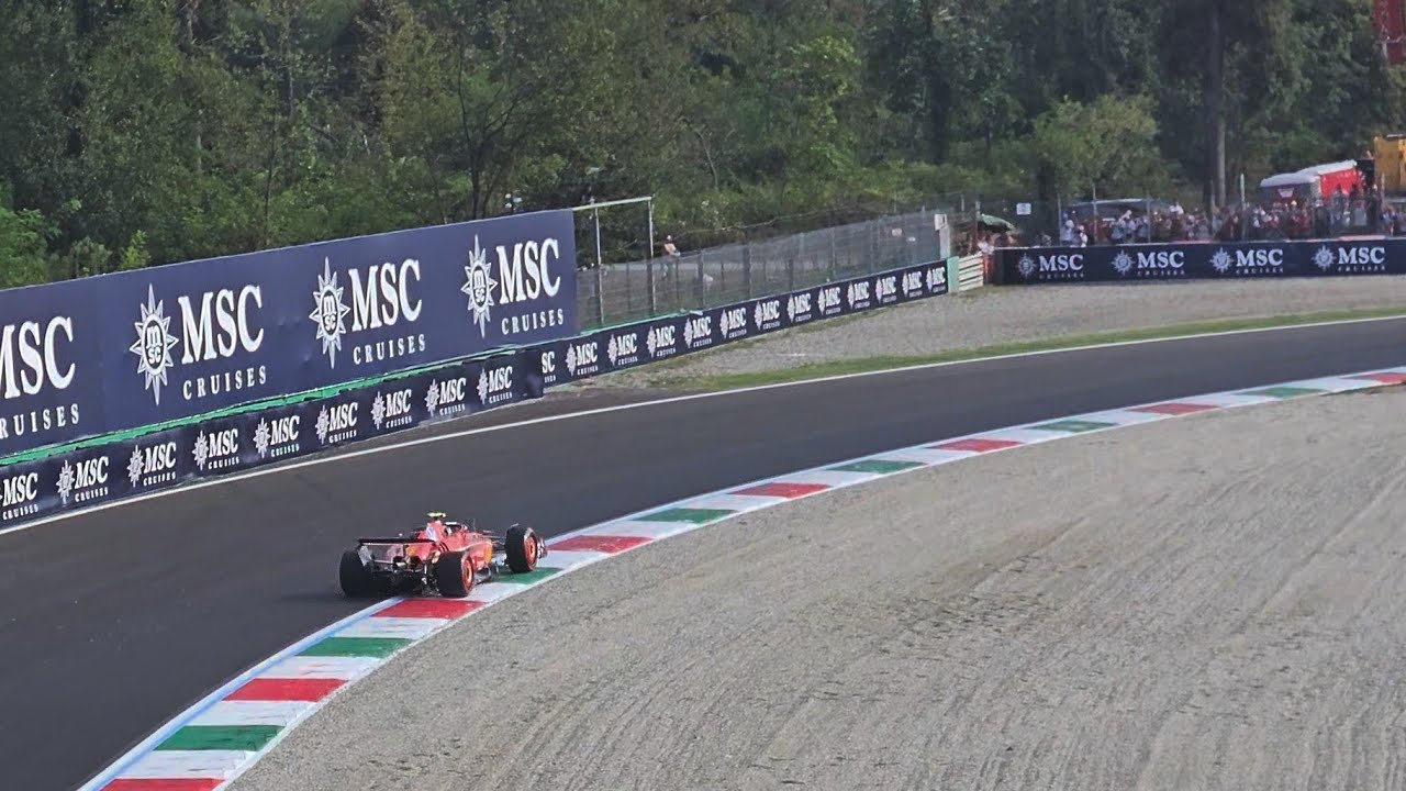F1 Monza 2024 - Last Q3 Run from Grandstand 12 (Ascari) - Italian GP