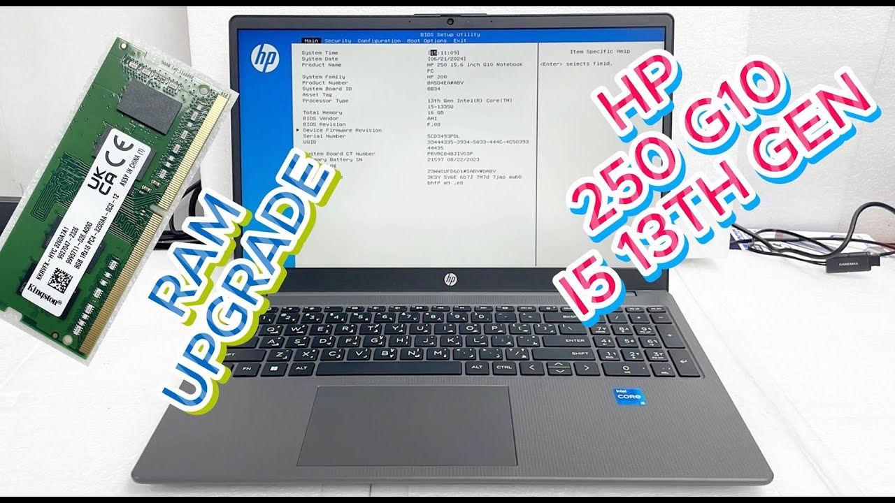 HP Notebook 250 G10 i5 13Th Gen RAM Upgrade | 8A5D4EA | HP Notebook 250 G10