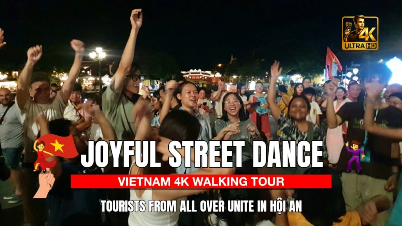 💃 Joyful Street Dance 🕺– Tourists from All Over Unite in Hội An Old Town | Vietnam Walk 4K 🇻🇳