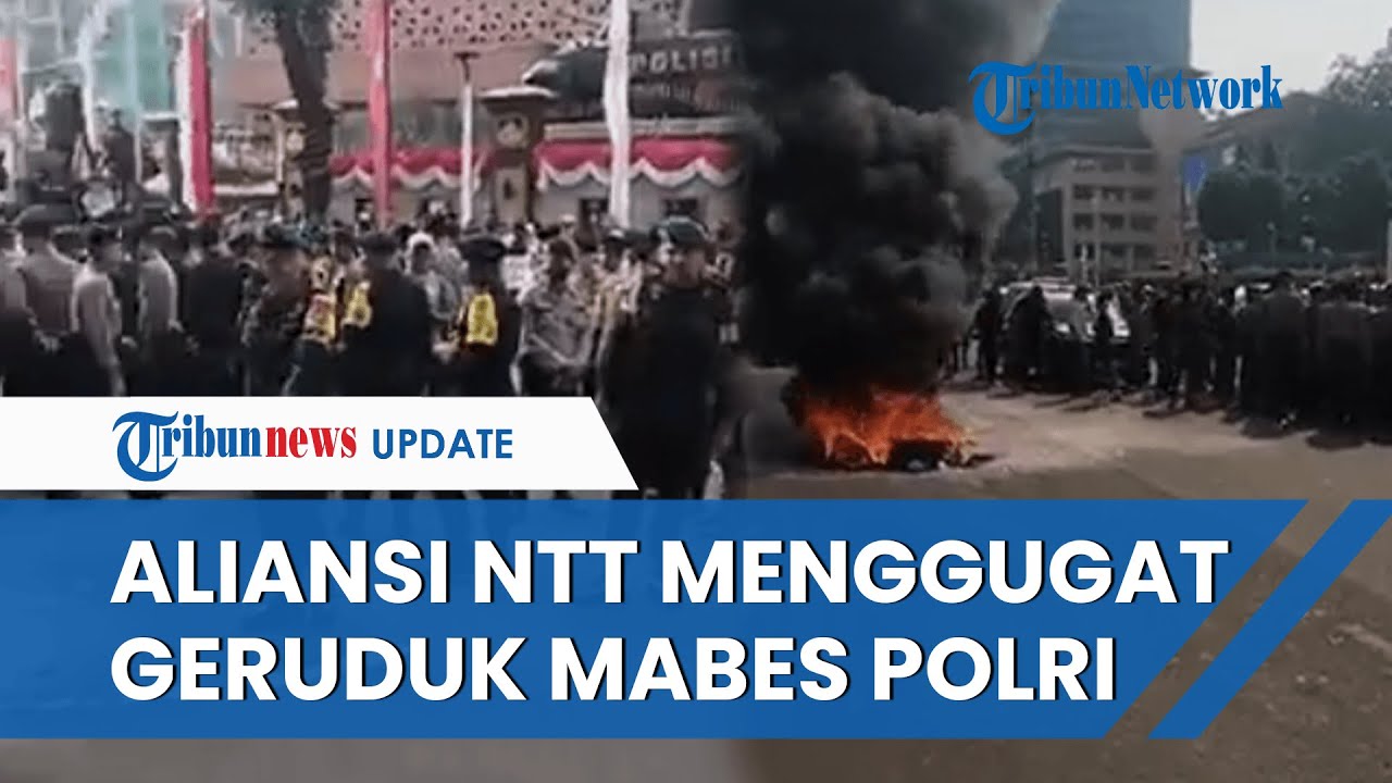 Masyarakat NTT Geruduk Mabes Polri dan Bakar Ban, Protes Dugaan Kecurangan Seleksi Taruna Akpol 2024