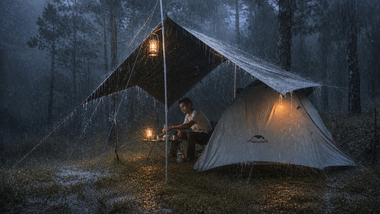 POURING RAIN‼️ 5 DAYS Camping in heavy rain ALL DAYS