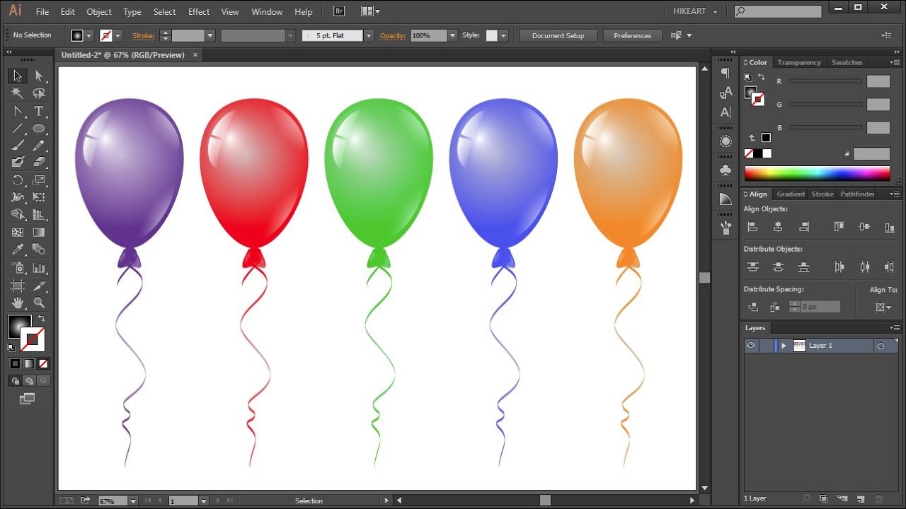 How to Draw a Balloon in Adobe Illustrator