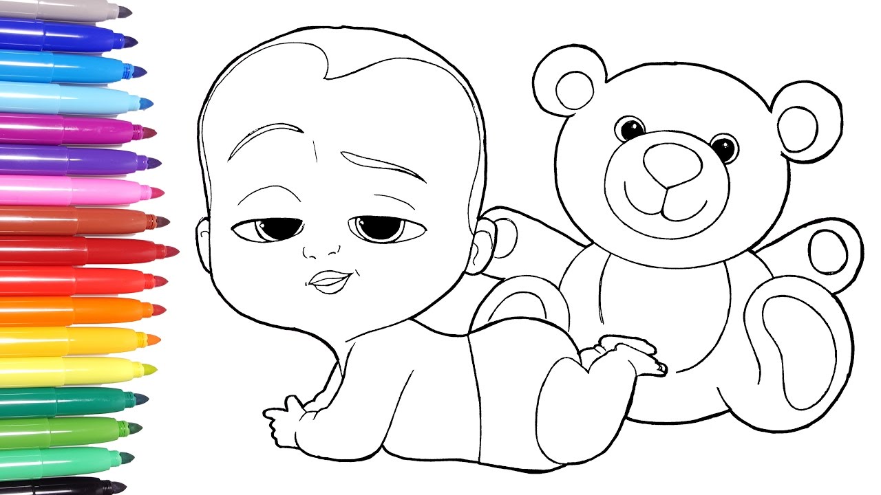THE BOSS BABY Boss Baby Coloring Page Learn Colors For Kids 2