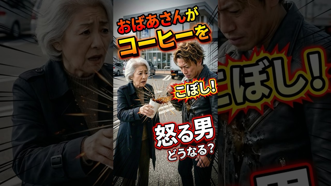 コーヒーをこぼされて怒る男がどうなる！？　#スカッとする話