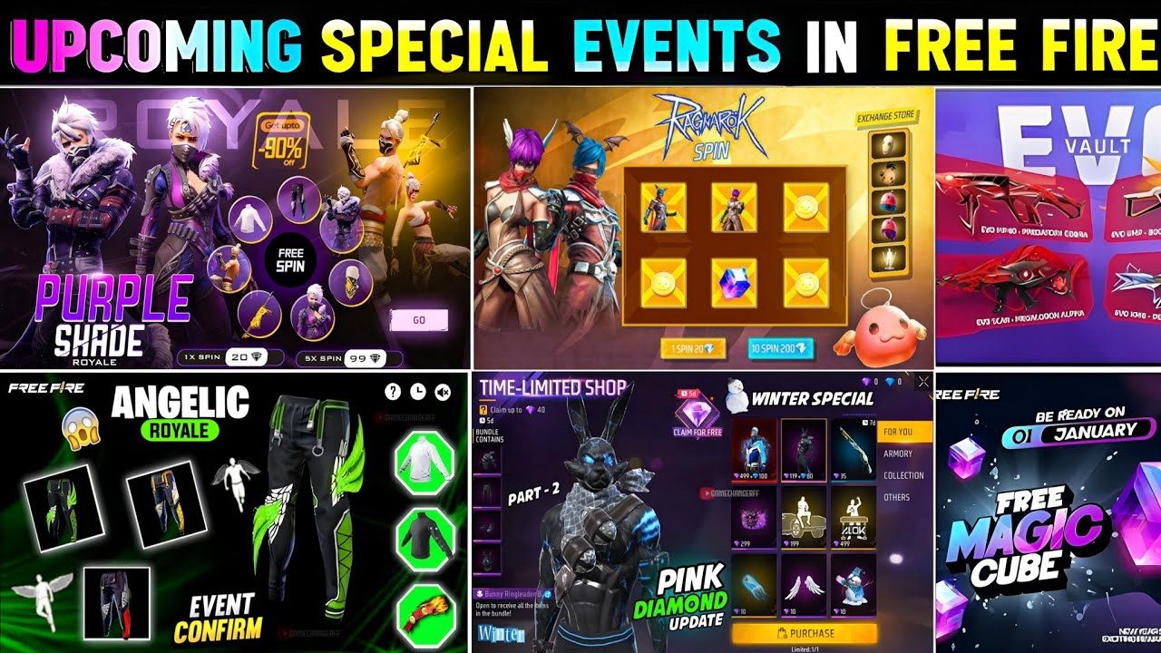 Purple Shade Bundle Return 🥳💥 | Angelic Pant Return |Free Fire Upcoming Event | Free Fire New Event
