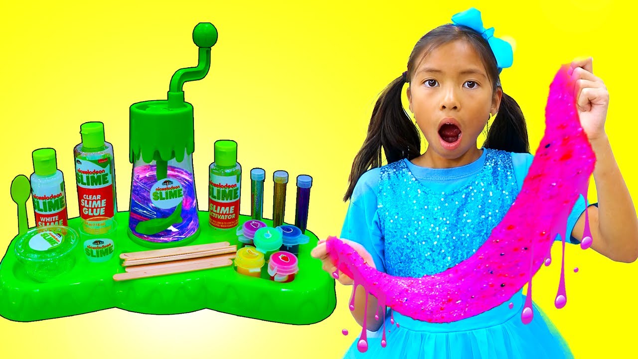 Wendy Pretend Play Haz DIY Satisfying Slime de Nickelodeon | RETO de SLIME CHALLENGE