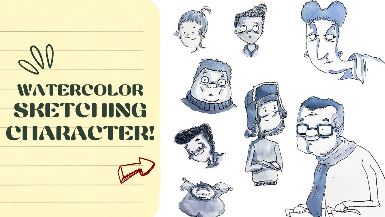 Sketching Characters in Watercolor 🎨 | Cozy Storybook Mood