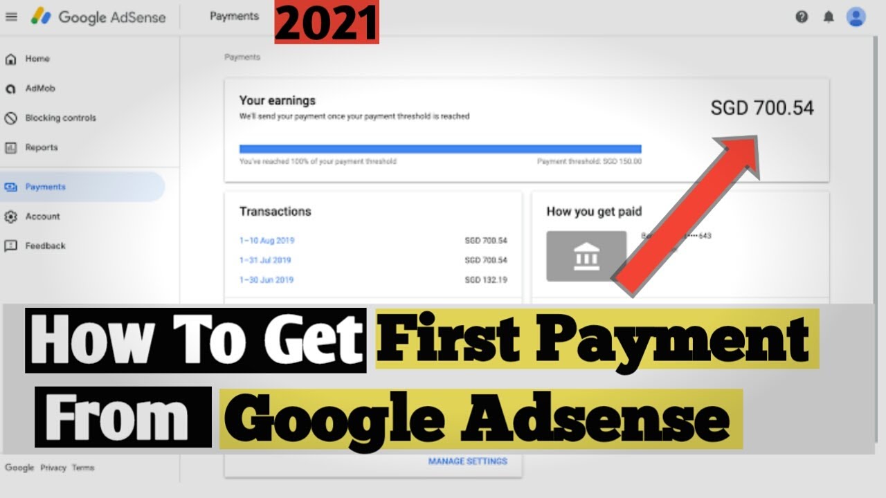 how to Withdraw first payment from YouTube in Pakistan | Adsense Payment Threshold is Reached 100$