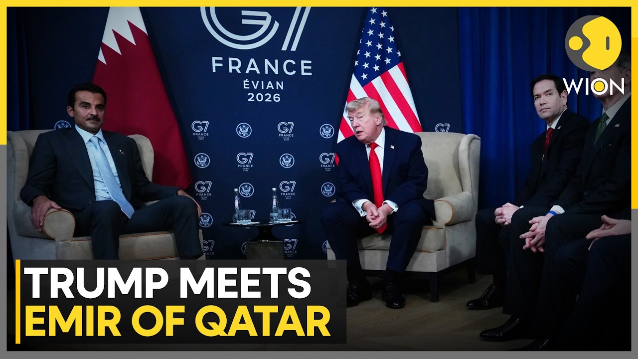 G7 Summit 2026: US President Donald Trump Meets Emir of Qatar | WION News