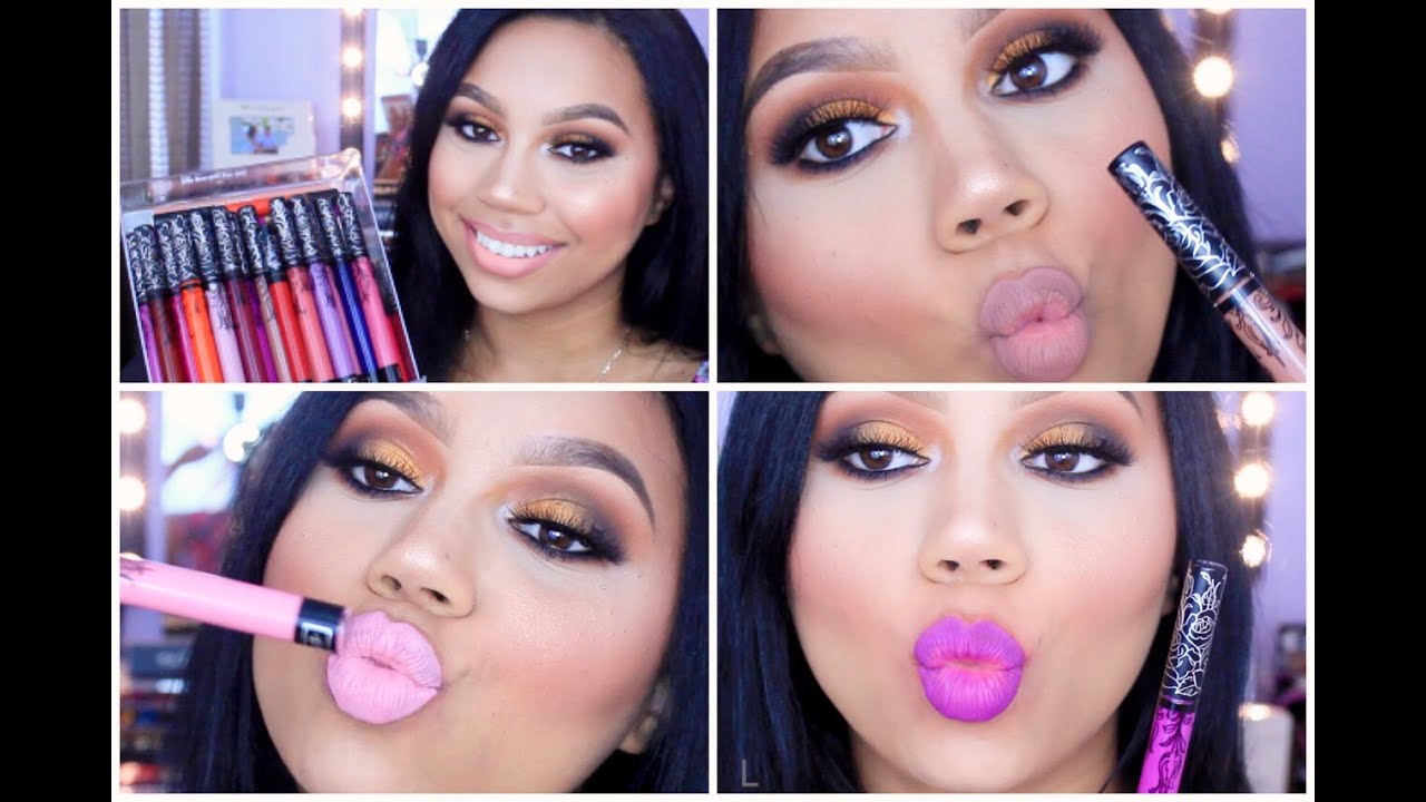 Kat Von D Everlasting Liquid Lipstick LIP SWATCHES/REVIEW | Katie Danger