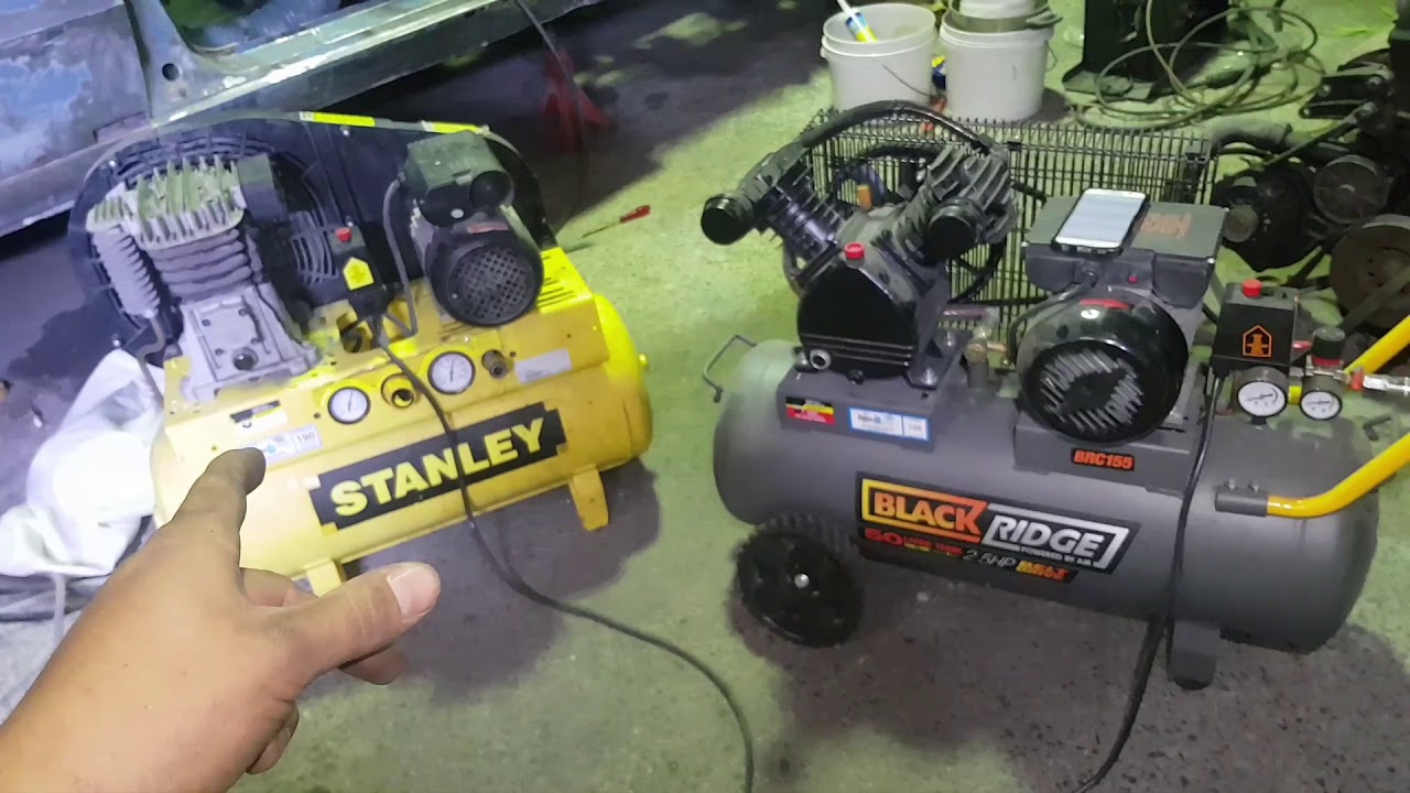Stanley 190lpm  VS Blackridge BRC155 LPM Belt drive compressors