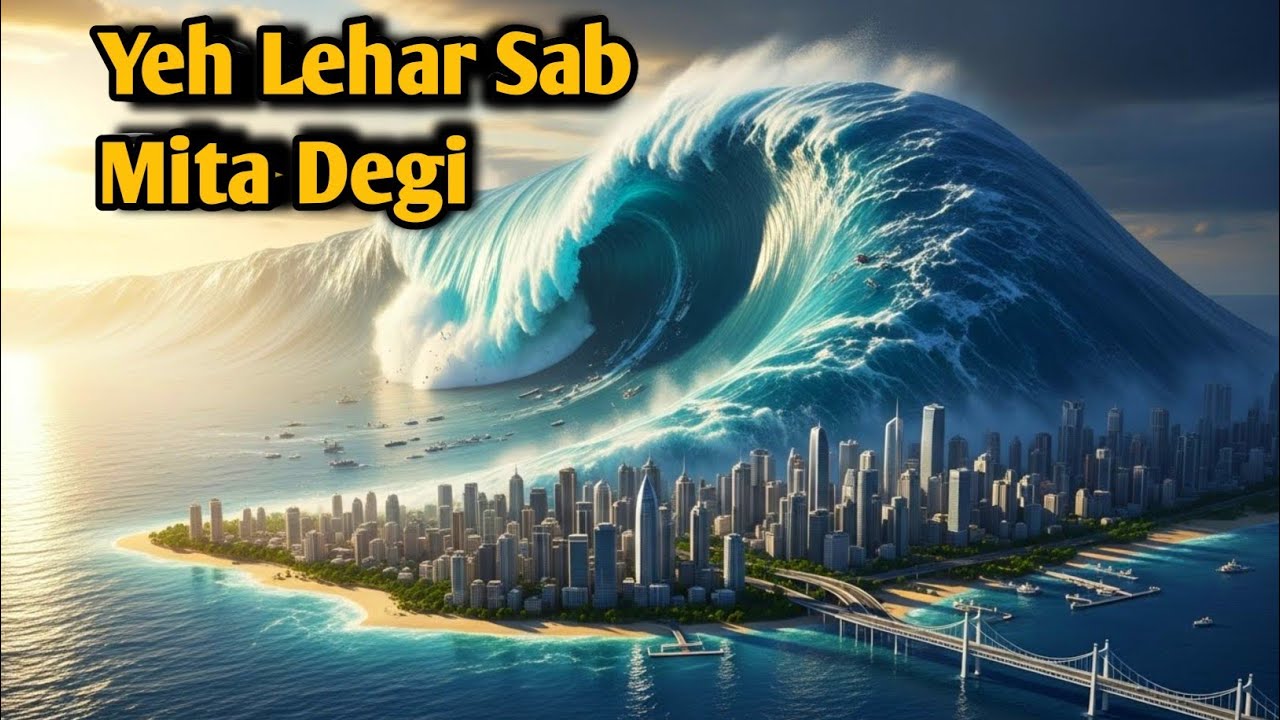 BIGGEST TSUNAMI WARNING ⚠️ | Yeh Lehar Sab Mita Degi | 4K Simulation।