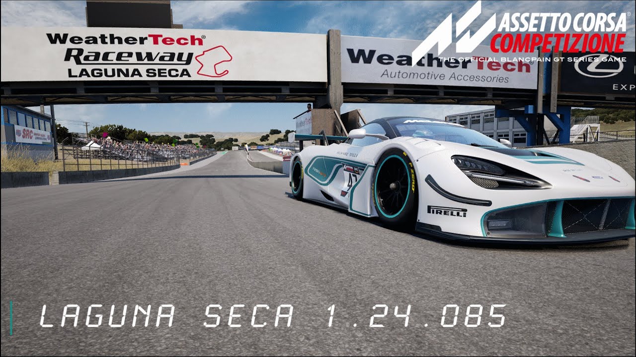 Путь новичка. Изучаем Laguna Seca на McLaren 720 GT3 + setup | Assetto Corsa Competizione