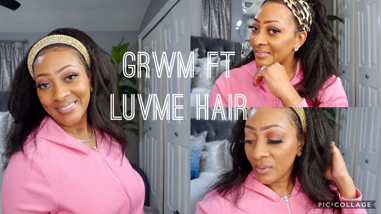 GRWM ft KINKY STRAIGHT HEADBAND WIG FROM LUVME HAIR