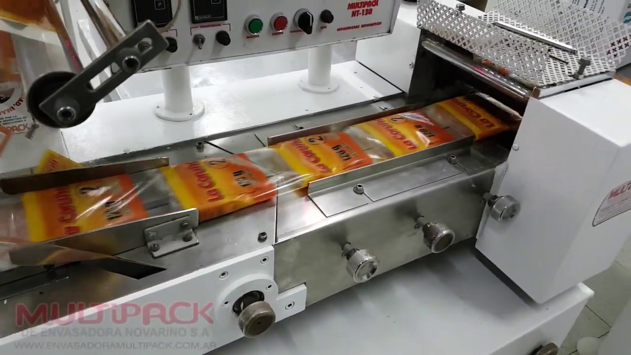 ENVASADORA FLOW PACK MULTIPACK IMPRESIÓN CENTRADA- EMPANADAS Y HAMBURGUESAS