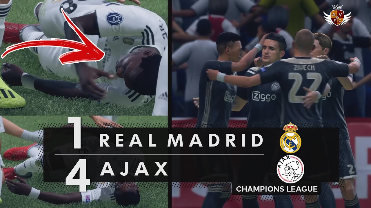REAL MADRID 1 x 4 AJAX NO FIFA 19 - CHAMPIONS LEAGUE | NARRAÇÃO DE ANDRÉ HENNING