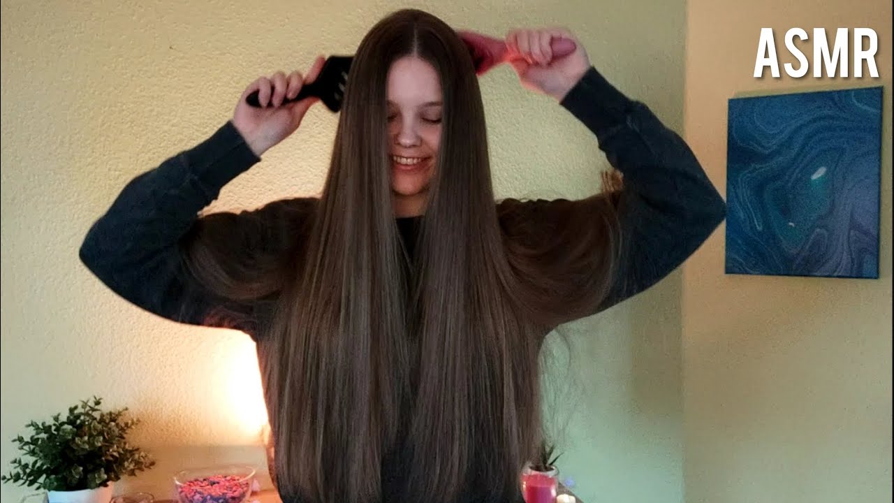 ASMR Hair Brushing with TWO Hair Brushes (no talking)