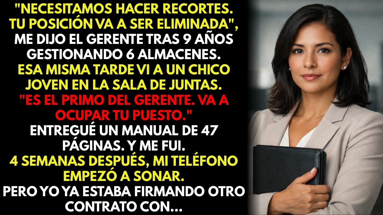 Me despidieron para contratar al primo del gerente... su primer mes costó $127K en errores