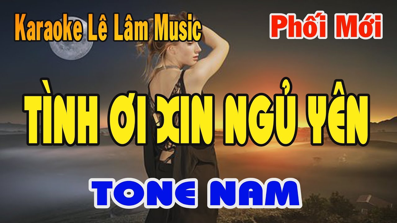 Karaoke Tình Ơi Xin Ngủ Yên Tone Nam - Lê Lâm Music