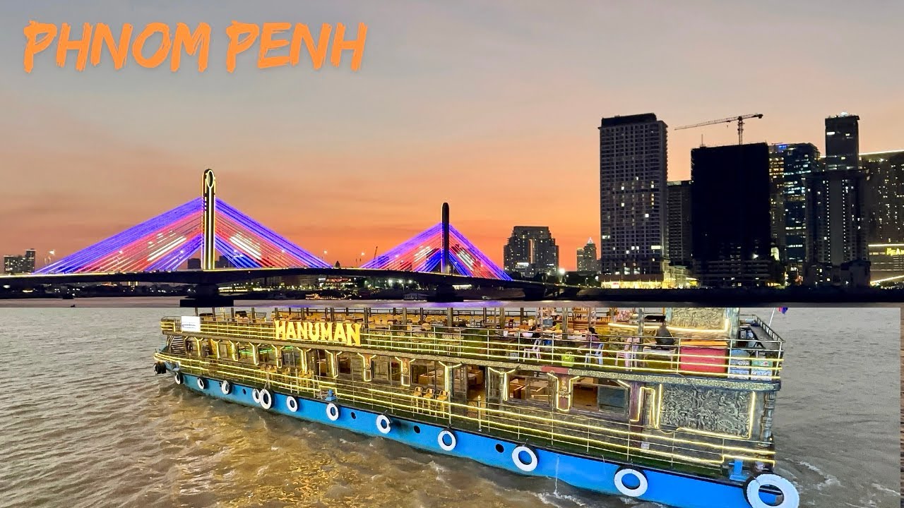 Phnom Penh Relaxing Boat Ride at Koh Norea |4k 🇰🇭 