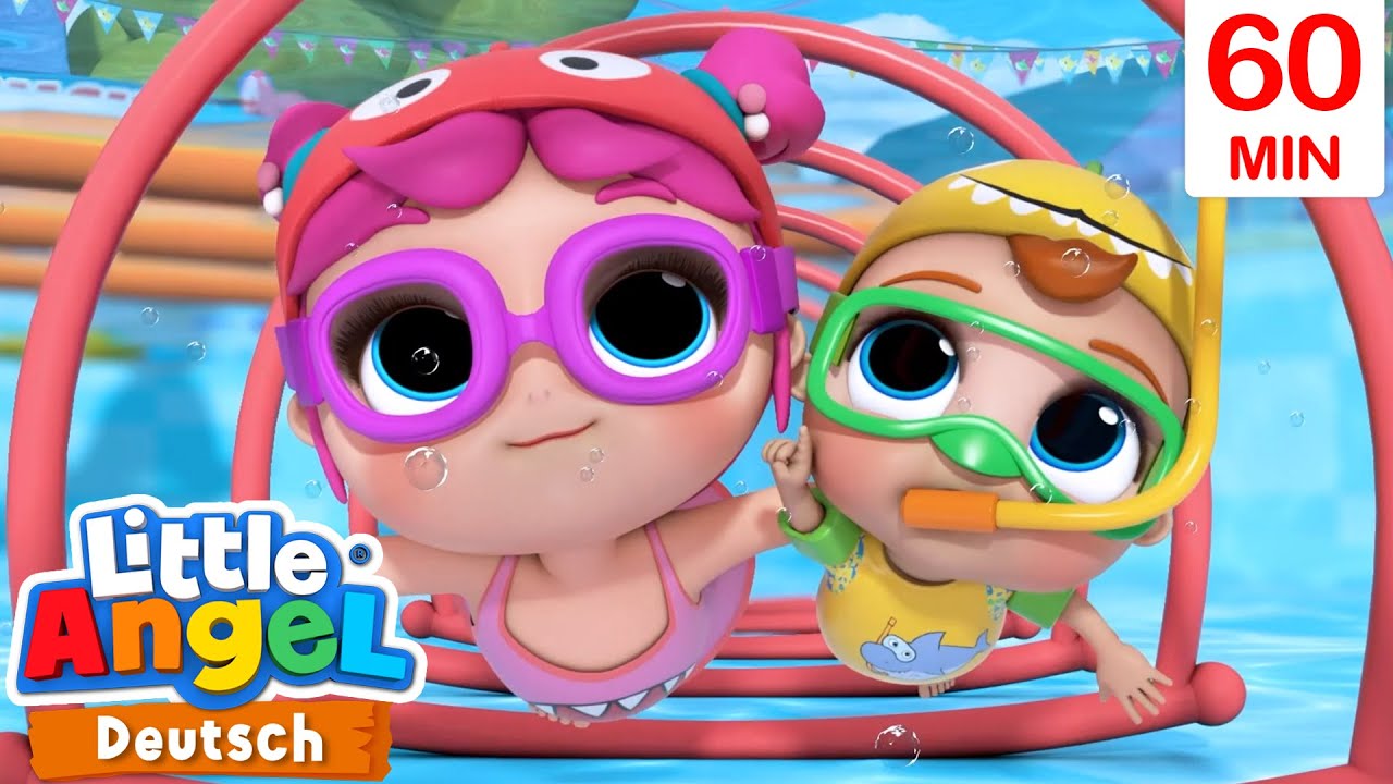 Die Baby-Hai Wasserspiele | Kinderlieder mit Klein Joni | Little Angel Deutsch