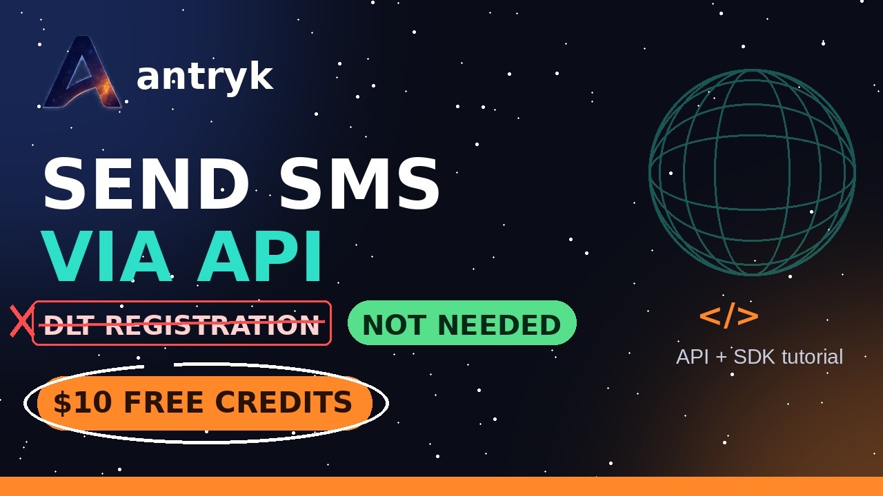 Transactional SMS API Tutorial 2026 &mdash; Send SMS Worldwide with $10 Free Credits (No Verification)
