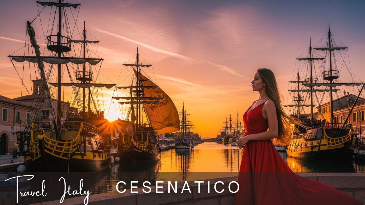 Cesenatico🌊Emilia Romagna🧜🏽 🏖️Italy Walking Tour Captions & Immersive Sound |Ep.30