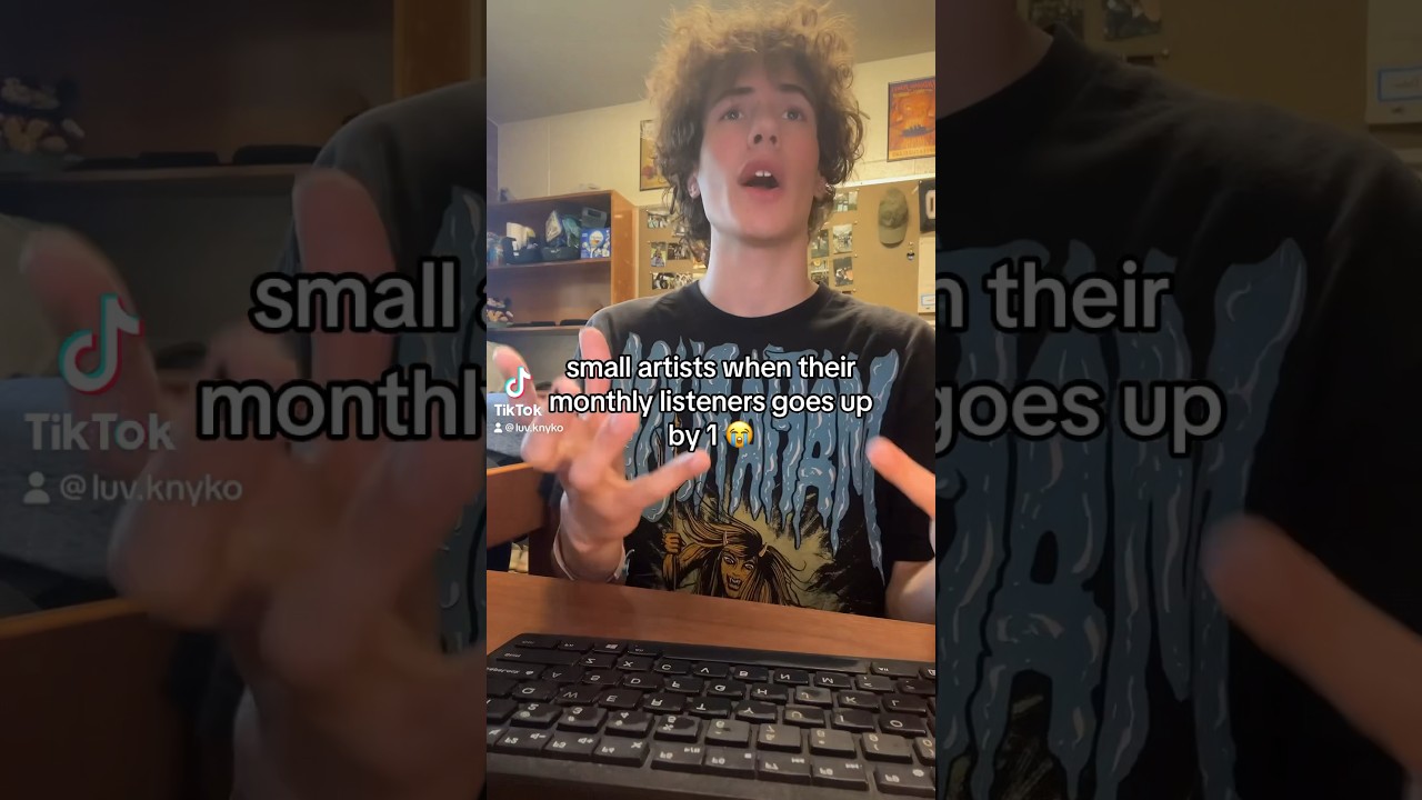 Small artists when their monthly listeners goes up by 1 😭 #smallartist #relatable #music