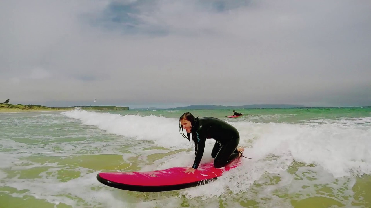 Surfing Clifton Beach Tasmania
