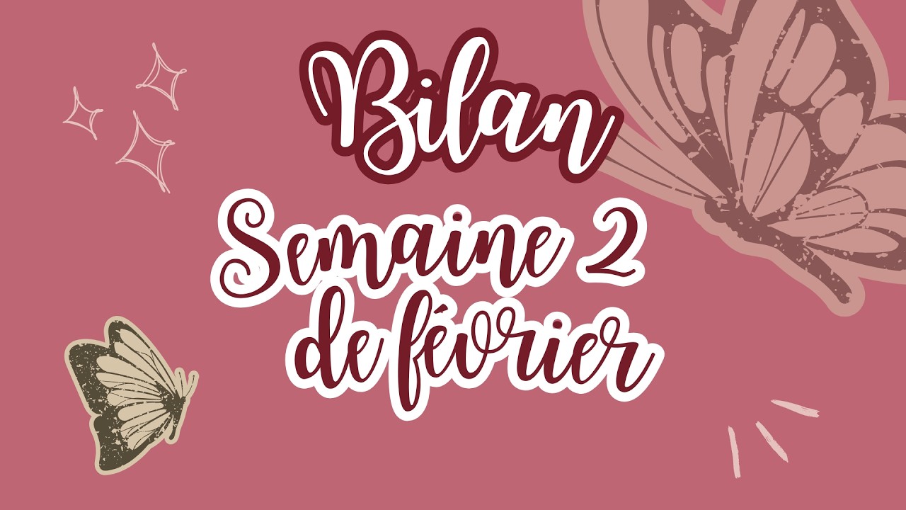 💘 BILAN de ma 2ème semaine de FEVRIER  !