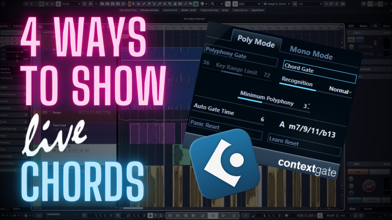 How to display chords in REAL TIME with Cubase!