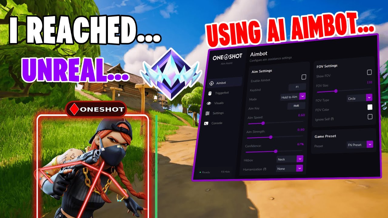 Reaching PLAT in Ranked Using the “Best AI Aimbot” ft. Oneshot 🏆