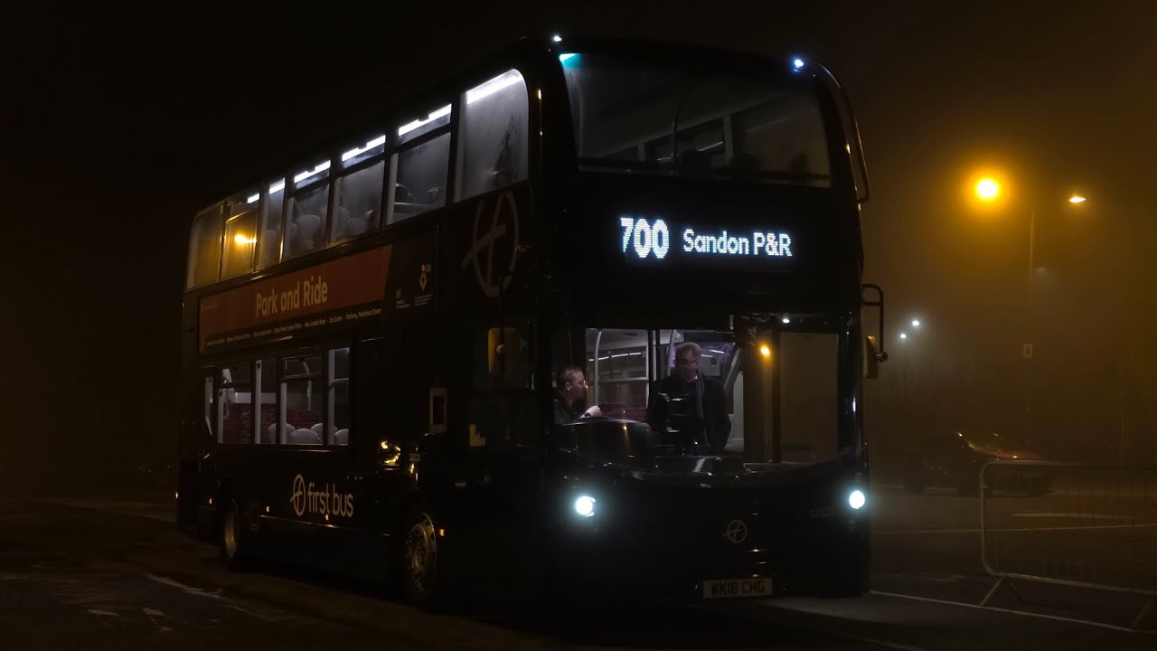 *Maxed out!* On board: First Chelmsford WK18 CHG 33320, working the Park and Ride 